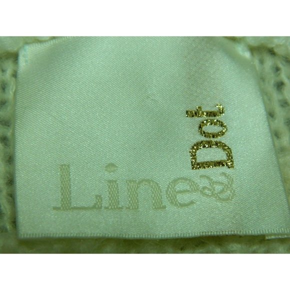 Line Dot Sweater Ivory Soft Fringe Crew Neck Pullover Size M/L - Picture 9 of 9